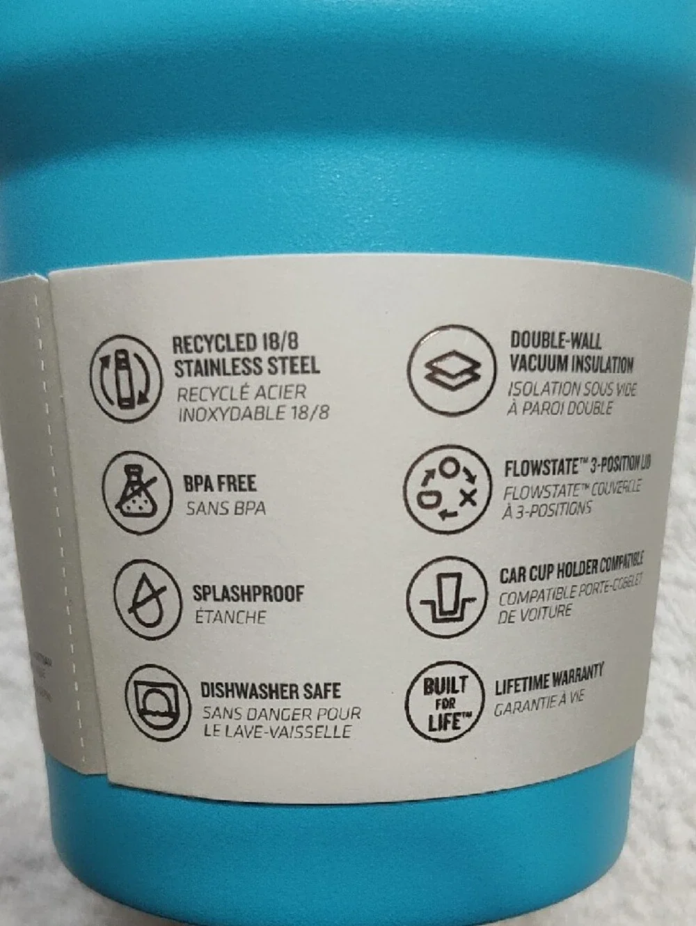 Stanley Aqua Blue Travel Tumbler with Handle and Straw - Picture 3 of 7